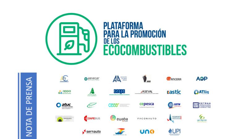 Las 28 asociaciones que integran la Plataforma para la Promoción de los Ecocombustibles y defienden el desarrollo e impulso de los combustibles líquidos neutros en carbono